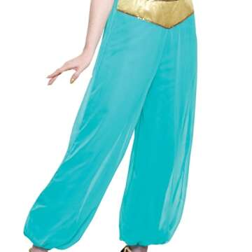 Disguise Women's Jasmine Deluxe Costume - Turquoise