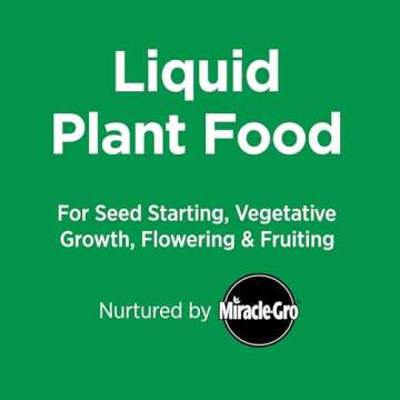 Miracle-Gro AeroGarden Liquid Plant Fertilizer for Use in AeroGarden Hydroponic Indoor Garden, 3 fl....