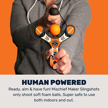 Mischief Maker Wooden Slingshot for Kids - Safe Outdoor Fun