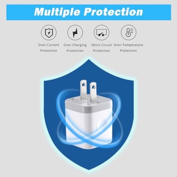 Dual Port USB Wall Charger 4-Pack for iPhone Android