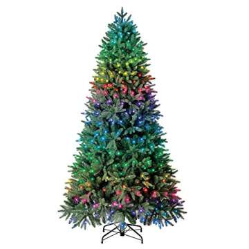 Evergreen Classics 7.5 ft Twinkly Pre-Lit Aspen Pine Quick Set Artificial Christmas Tree, App-Contro...