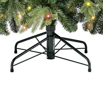 Evergreen Classics 7.5 ft Twinkly Pre-Lit Aspen Pine Quick Set Artificial Christmas Tree, App-Controlled Multi-Color RGB Lights