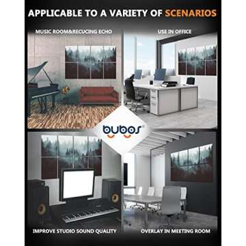 BUBOS 8 Pack Art Acoustic Panels – Elevate Your Sound Experience with Style