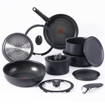 T-fal Ingenio Expertise Non Stick Cookware Set - Versatile 14 Piece Set with Detachable Handles for ...