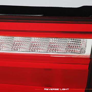 AKKON - For 2004-2008 Acura TSX LED Light Tube Tail Lights Rear Pair Housing - Red Clear Lens