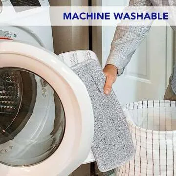 Microfiber Mop Cleaning Pads Flat: 6 Packs 13" X 4.9" Washable Pads for Floor Cleaning Compatible with Tethys & Most 13 Inch Flat Mop - Pads Replacement for Flat Mop or Mop Bucket Set
