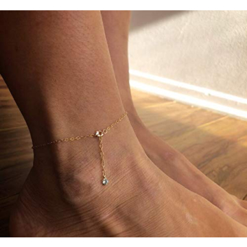 Stylish WEARON Gold Pearl Anklet for Women Adjustable