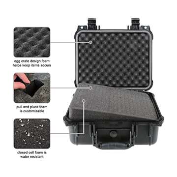 Olympia 13.47" Waterproof Hard Case with DIY Customizable Foam, Fit use of Gear, Equiment, Camera and so on