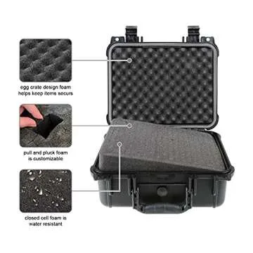 Olympia 13.47" Waterproof Hard Case with DIY Customizable Foam, Fit use of Gear, Equiment, Camera and so on