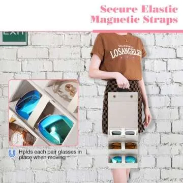 MoKo Sunglasses Organizer - Stylish Travel Glasses Case