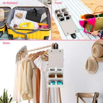 MoKo Sunglasses Organizer - Stylish Travel Glasses Case