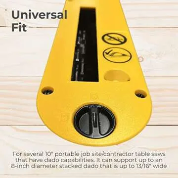 Premium Dado Throat Plate for DeWalt Table Saws