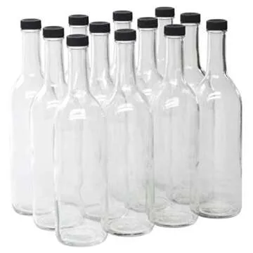 North Mountain Supply Bordeaux Glass Wine Bottle Set - 750ml - Case of 12