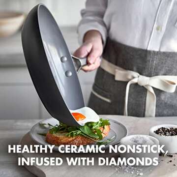 GreenPan Paris Pro Hard Anodized Healthy Ceramic Nonstick, 11 Piece Cookware Pots and Pans Set with ...