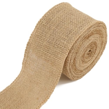 3 Inch Burlap Ribbon 10 Yards Natural Brown Craft Decor