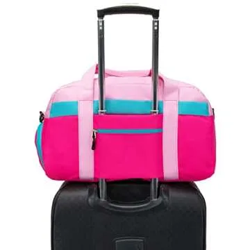 HawLander Kids Duffle Bag for Boys or Girls, Fit School Practice, or Overnight Travel (Pink)