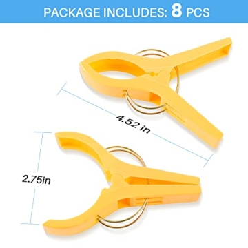 JABINCO Beach Towel Clips - Colorful 8-Pack for All