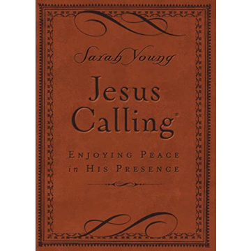 Jesus Calling Devotional: Brown Leathersoft with Scripture for Daily Peace