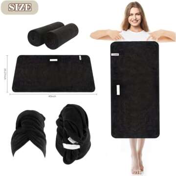 SUNLAND Microfiber Hair Towels for Quick Drying and Comfort