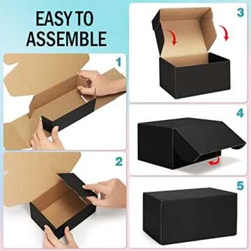 Poever Small Mail Boxes 25 Pack Eco-Friendly Shipping Solution
