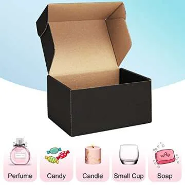 Poever Small Mail Boxes 25 Pack Eco-Friendly Shipping Solution