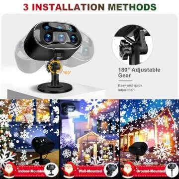JMMXG Christmas Projector Lights Outdoor - Upgraded Snowflake Projector