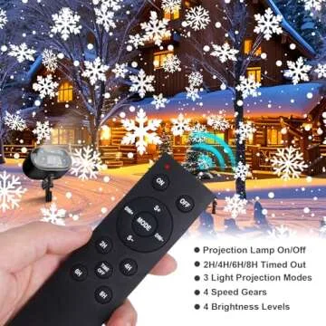 JMMXG Christmas Projector Lights Outdoor - Upgraded Snowflake Projector