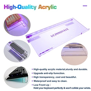 UCINNOVATE RGB Acrylic Keyboard Riser for Ergonomic Typing