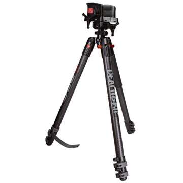 BOG DeathGrip Carbon Fiber Tripod with Durable Frame, Lightweight, Stable Design, Bubble Level, Adju...