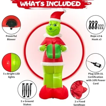8.5ft Wabolay Inflatable Christmas Green Giant