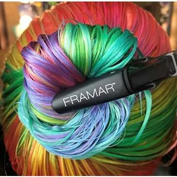 Framar Gator Grips Black Styling Hair Clips - Set of 4 Professional Hair Clips with Hair Styling and Sectioning - Wide Teeth & Durable for Hair Salon