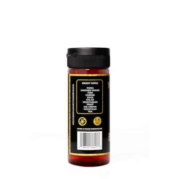 Bee Dolce Hot Honey, 12 Oz Sweet and Spicy Honey with Calabrian & Habanero Peppers