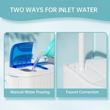 Portable Twin Tub Washing Machine with Drain Pump