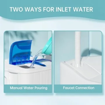 Portable Twin Tub Washing Machine with Drain Pump