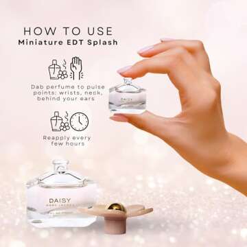 Marc Jacobs Daisy Eau so Fresh Perfume for Women EDT Mini Splash, 0.13 Ounce