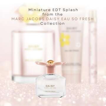 Marc Jacobs Daisy Eau so Fresh Perfume for Women EDT Mini Splash, 0.13 Ounce