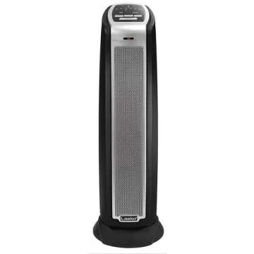 Lasko 1500 Watt Electric Tower Ceramic Space Heater with Adjustable Thermostat and Remote