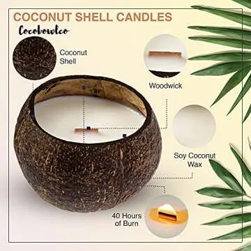 Eco-Friendly Scented Soy Coconut Shell Candles