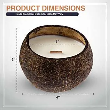 Eco-Friendly Scented Soy Coconut Shell Candles