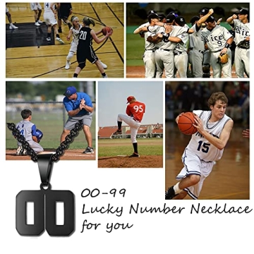 Durable Personalized Number Necklace for Young Athletes