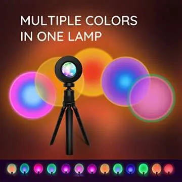 Fomzze Sunset Lamp Projector Light - Multicolor Remote Lighting Solution for Aesthetic Decor