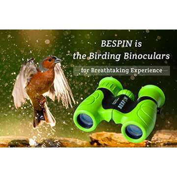 BESPIN Binoculars for Kids (Adopted by Nature School) 8x21 Bird Watching, High-Resolution Real Optic...