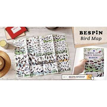 BESPIN Binoculars for Kids (Adopted by Nature School) 8x21 Bird Watching, High-Resolution Real Optics for Wildlife Watching with Reversible Bird Map - GR -