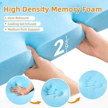 Gel Cooling Mattress Topper - Queen Size for Comfort