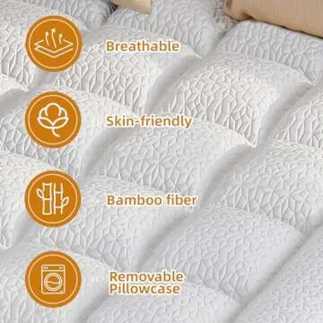 Gel Cooling Mattress Topper - Queen Size for Comfort