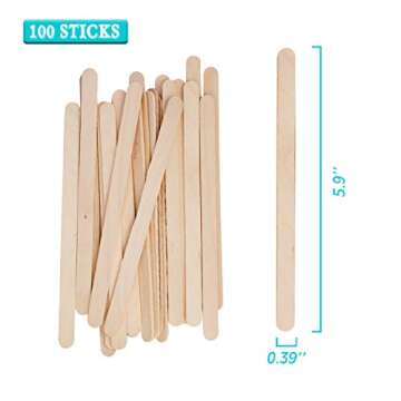 XUXU 100pcs 8oz Graduated Clear Plastic Measuring Cups with 100pcs Wooden Stirring Sticks for Mixing Paint, Pigments, Epoxy Resins, Resins