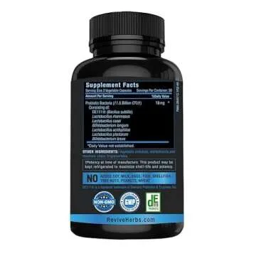 Advanced Probiotic with DE111 Strain (Bacillus subtilis). Spore Forming Probiotic. No Refrigeration Needed. 11.5 Billion Organisms. Probiotics for Women and Men. 60 Vegetable Capsules.