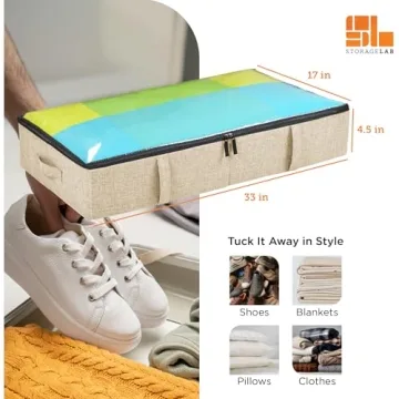 Optimal Under Bed Storage Containers 2 Pack for Home Organization