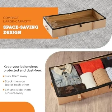 Optimal Under Bed Storage Containers 2 Pack for Home Organization