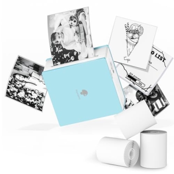 Phomemo Sticker Printer -M02 Print Pods Mini Printer Thermal Bluetooth Sticker Maker with 3 Rolls Pa...